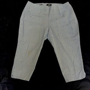 Plus size Talbots navy and white capris